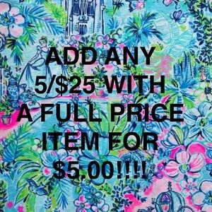 5/$25 and Offers Welcome